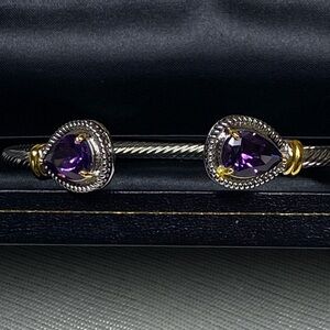 Sophisticated Silver and Purple Women's Bracelet